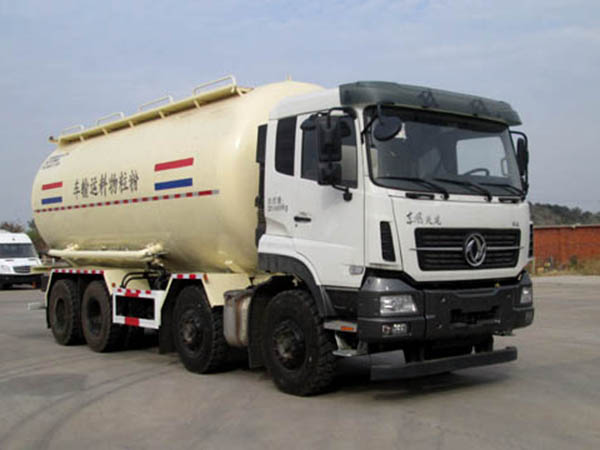 国六东风天龙前四后八粉粒物料运输车