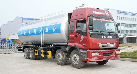 欧曼前四后八粉粒物料运输车
